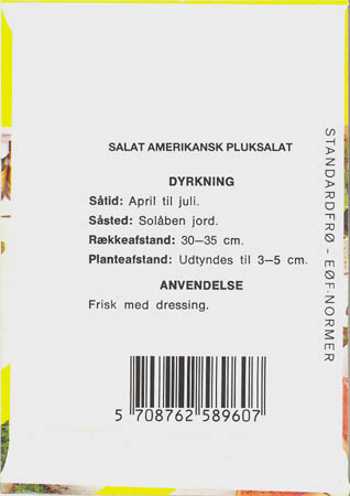 Havesalat, pluksalat, Amerikansk pluksalat, Lactuca sativa </i>L. var. <i>crispa