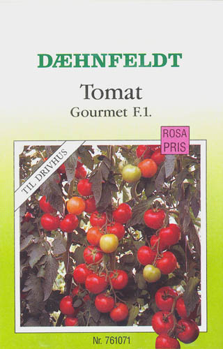 Tomat, Gourmet F1, Solanum lycopersicum</i> L<i>